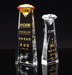 crystal globe award with golfer 3d laser engraving