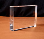 17cm x 12cm x 3.5cm (6.75 pulgadas) Rectángulo en forma de placa de cristal óptico K9, disponible para una variedad de tamaños.