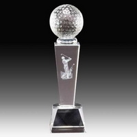 custom golf crystal award